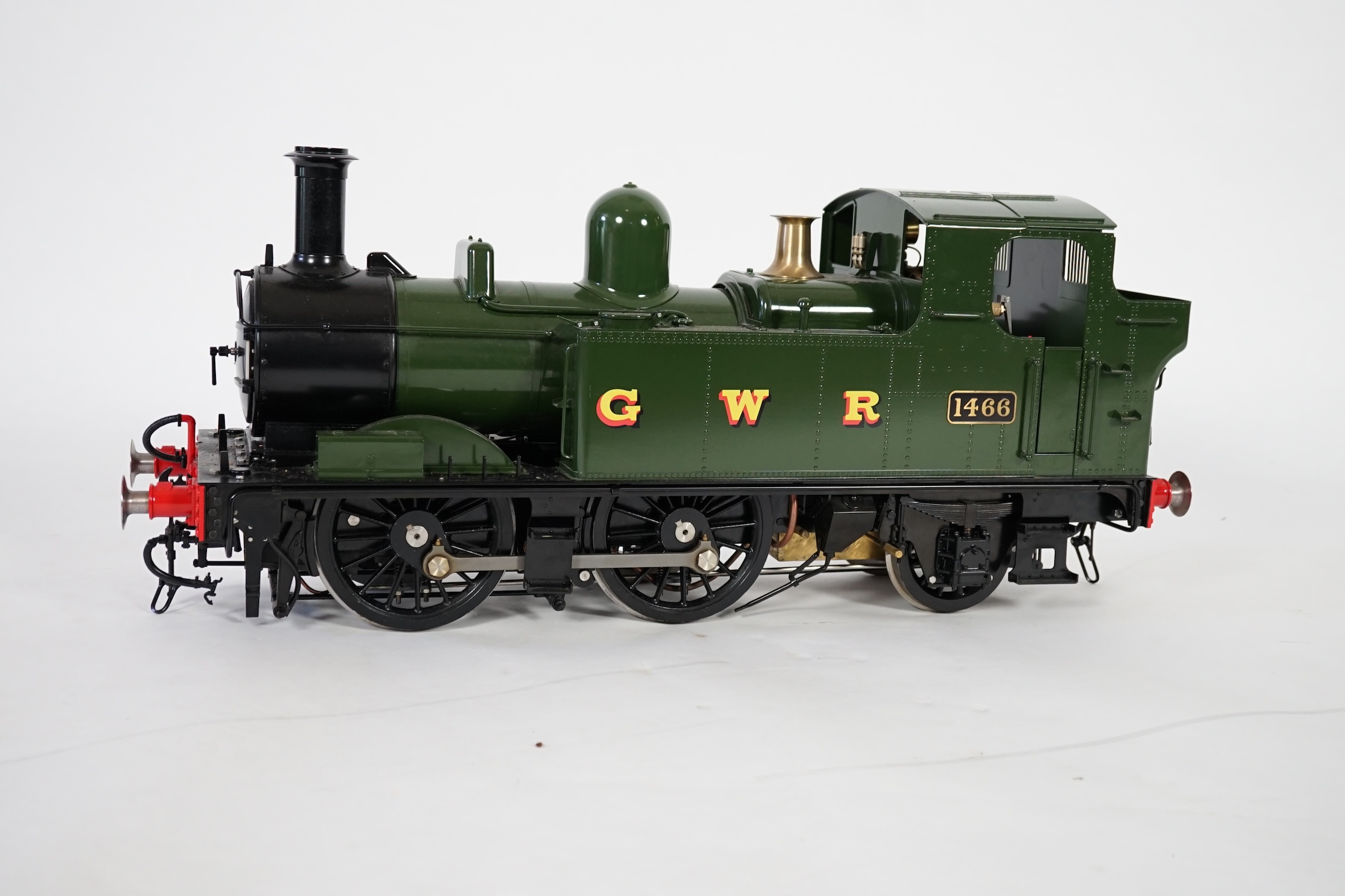A Kingscale by Silver Crest Models 5 inch gauge coal fired live steam GWR Class 14xx 0-6-0T locomotive, in unlined green livery as 1466